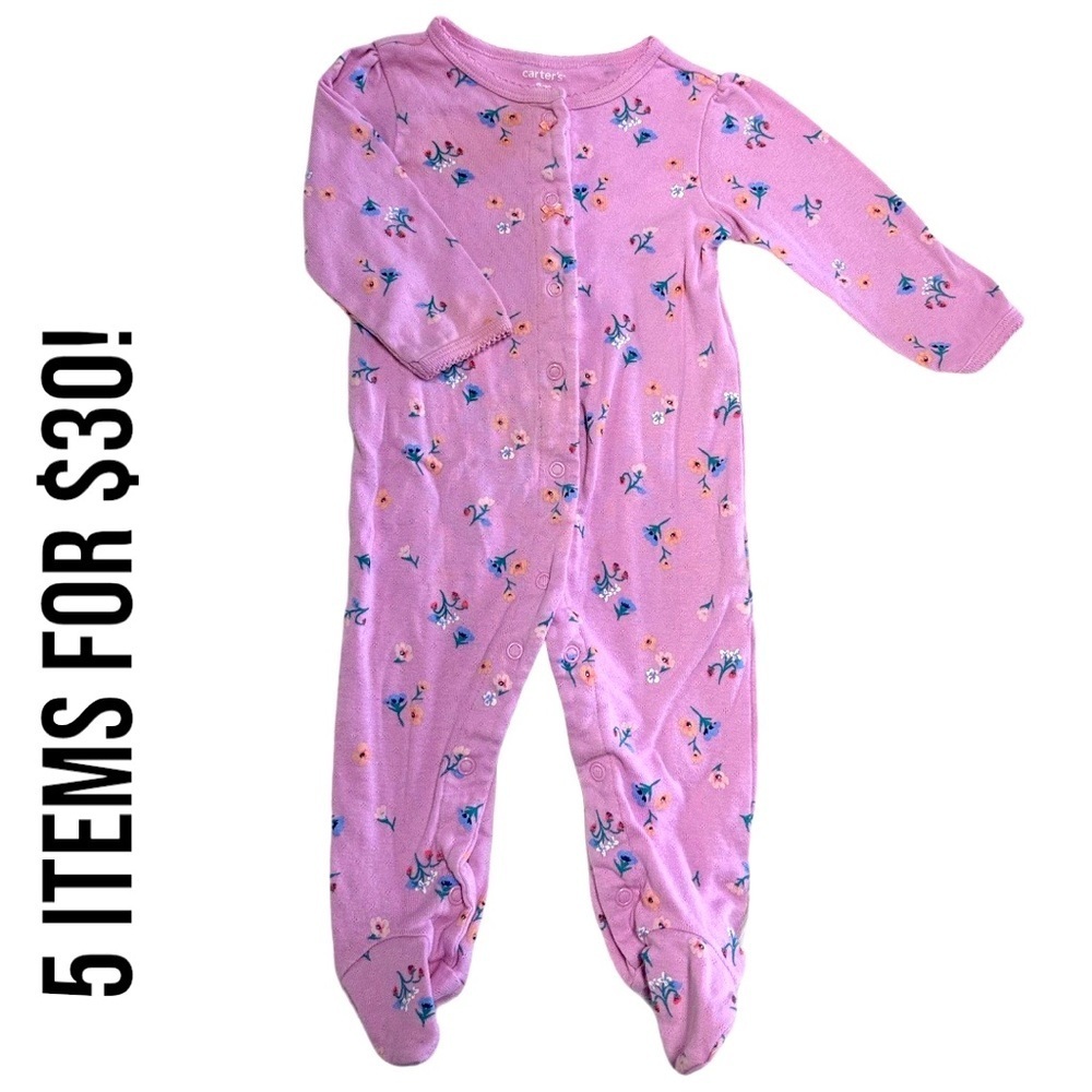 5/$30 Carter’s 9m Baby Girl Footies